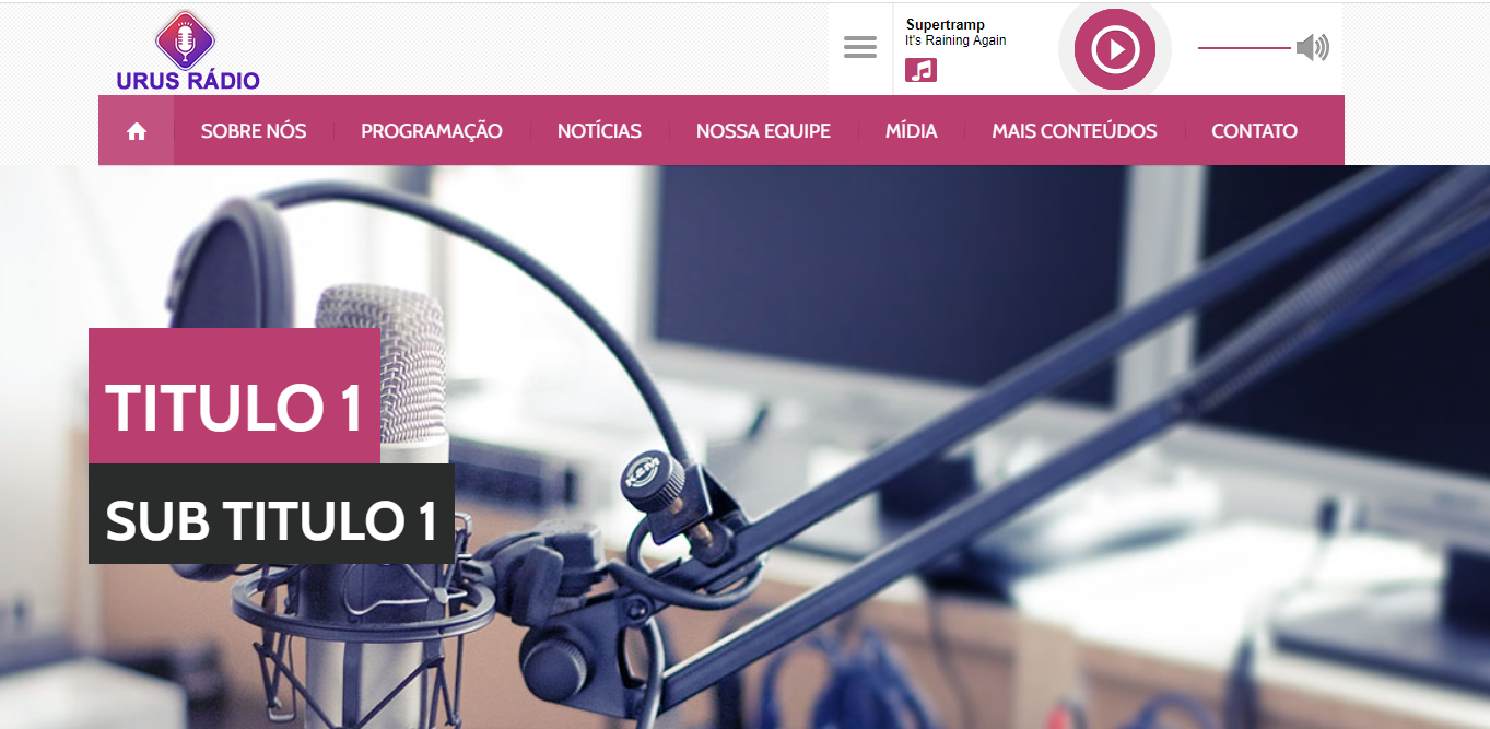 Modelos de site para rádio web online